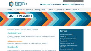 Make a Payment | HCE Group : High Court Enforcement | HCE Group