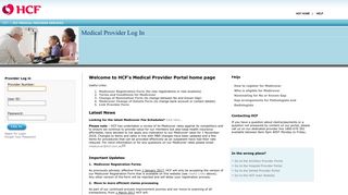 HCF Provider Portal Services