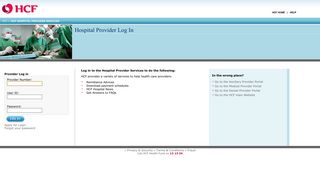 HCF Provider Portal Services