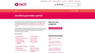 HCF Ancillary provider portal | Information for providers of ancillary ...