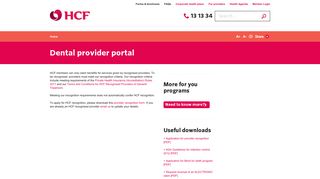 HCF Dental provider portal | Information for providers of Dental ...