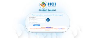 HCI Student Hub - Login