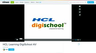 HCL Learning DigiSchool AV on Vimeo