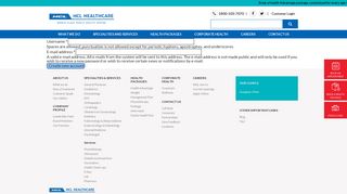 User account | HCL Healthcare