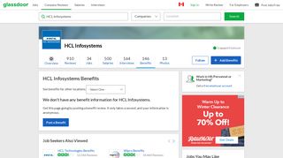 HCL Infosystems Employee Benefits and Perks | Glassdoor.ca