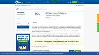 Latest HCL Workforce Solutions jobs - UK's leading independent job ...