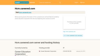 Hcm.careered.com server and hosting history
