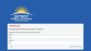 PeopleSoft Production HCM / Payroll: Oracle PeopleSoft Sign-in