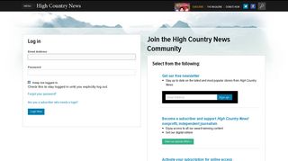 Login - High Country News