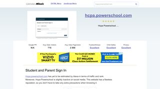 Hcpa.powerschool.com website. Student and Parent Sign In.