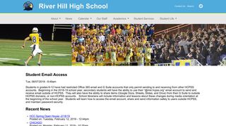 Student Email Access - River Hill High School - hcpss