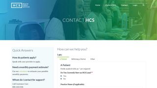 Contact Health Credit Services - HCS loans