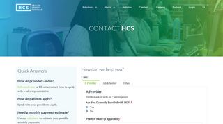 Contact Health Credit Services - HCS loans