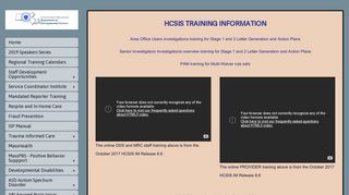HCSIS Online Training — DDS Learning