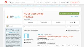 HCSS Accounting Reviews | G2 Crowd