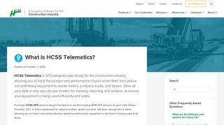 What is HCSS Telematics? - HCSS - HCSS.com