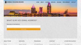 What is my email address - Mobile Housing Board