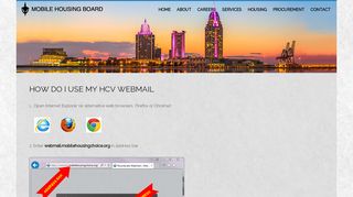 How do I use my HCV Webmail - Mobile Housing Board