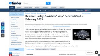 Harley-Davidson Visa Secured Credit Card review | finder.com