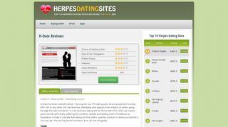H-Date Reviews - Top 10 Herpes Dating Sites