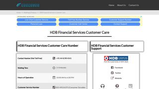 HDB Financial Services Customer Care - Toll Free Number, Email ...