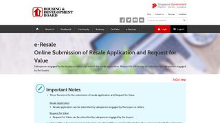 HDB InfoWEB e-Services : Submit Resale Applications and/or ...
