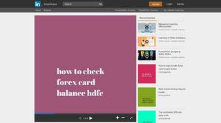 How to check forex card balance hdfc download and review - SlideShare