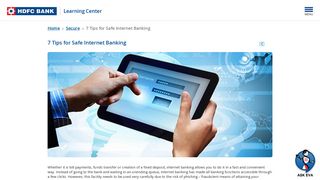 7 Tips for Safe Internet Banking | HDFC Bank