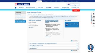 HDFC Bank| Loan Accounts Online