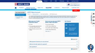 HDFC Bank | Pay Credit Card Bills - HDFC Bank Account