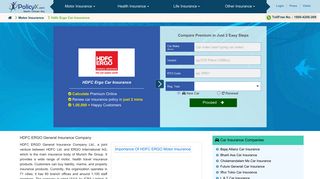 HDFC Ergo Car Insurance Renewal, Reviews & Premium Calculator