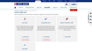 Loan on Credit Card - Apply for Quick Loan on Your ... - HDFC Bank