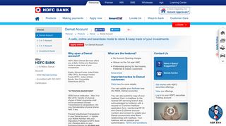 Demat Account - Open Demat Account Online in India with HDFC Bank