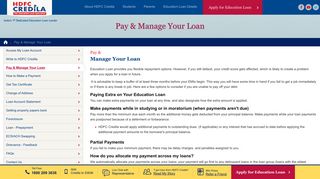 Pay & Manage Your Loan | Customer Service HDFC Credila
