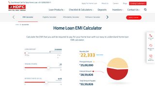 EMI Calculator - HDFC Ltd