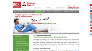 Health Insurance Premium Calculator| Monthly ... - HDFC ERGO