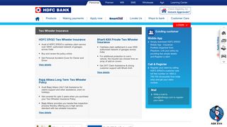 Two Wheeler Insurance - HDFC Bank