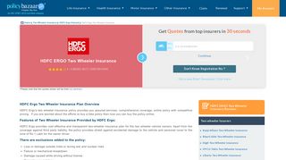 HDFC Ergo Two Wheeler Insurance | Reviews, Renewal Online