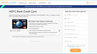 HDFC Bank Credit Cards - Apply online for Best HDFC Cards.