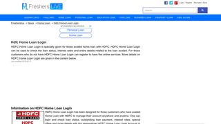 HDFC Home Loan Login Online for Existing and New Customers and ...
