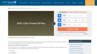 HDFC Click 2 Protect 3D Plus - Policybazaar
