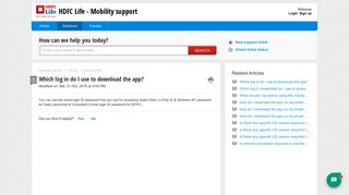 Which log in do I use to download the app? : HDFC Life - Mobility ...