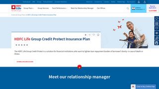 HDFC Life Group Credit Protect Insurance Plan