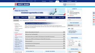 HDFC Life Sampoorn Samridhi Insurance Plan - HDFC Bank