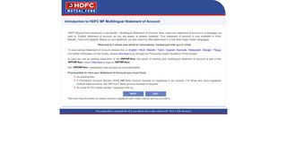 Welcome to HDFC MF Multilingual Statement of ... - HDFC Mutual Fund