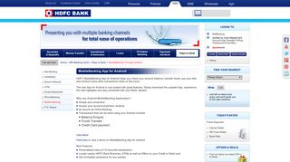 NRI Mobile Banking Service - HDFC Bank