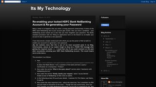 Re-enabling your locked HDFC Bank NetBanking Account & Re ...