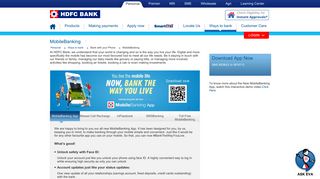 Mobile Banking - Convenient MobileBanking Services in ... - HDFC Bank