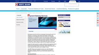 Payment Gateway Services - HDFC Bank - Leading Bank in India ...