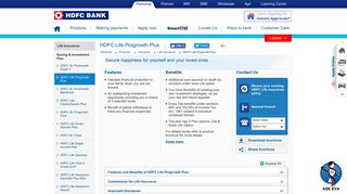 HDFC Life Progrowth Plus - HDFC Bank